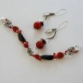 Earrings and bracelets k-th " flames " - Kits - beadwork