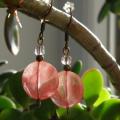 Pink World - Earrings - beadwork