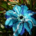 Blue bacillus;) - Flowers - felting