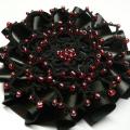 Black-red - Brooches - needlework