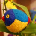 Bird-rattle - Dolls & toys - felting