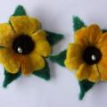 Daughters of the Sun - Hair accessories - felting