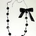Felt necklace with black onyx - Necklaces - felting