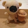 Honey teddy bear crocheted - Dolls & toys - needlework