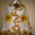 Sunflower - Wraps & cloaks - felting