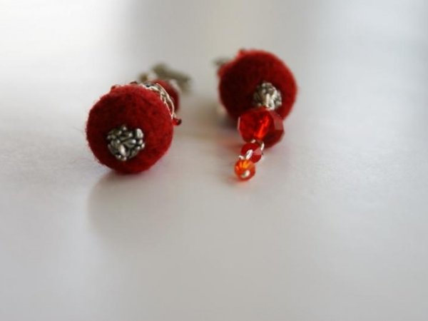Earrings " In Red II " 2