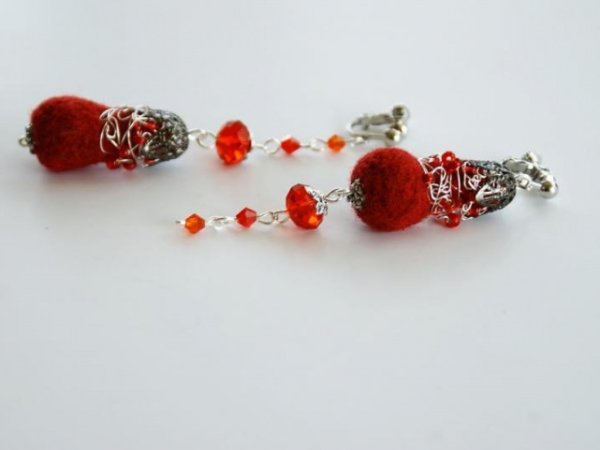 Earrings " In Red II " 3