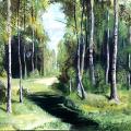 Grove - Oil painting - drawing