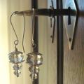 Silver shadow - Earrings - beadwork