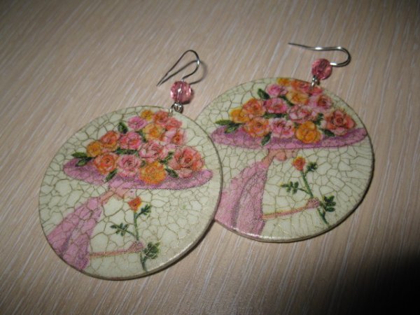 decoupage auskarai_Panelytė 1