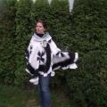 Black and white felt cloak - Wraps & cloaks - felting