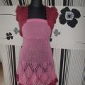 LEAFLETS pink dress - Dresses - knitwork
