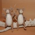 Two mice - For interior - felting