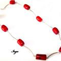 coral necklace - Necklace - beadwork