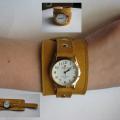 Clock bracelet. - Leather articles - making