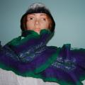 Purple and green - Scarves & shawls - felting