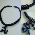 Beads " Blueberry " - Necklace - beadwork