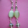 171st Swarovski, cat eye, glass - Earrings - beadwork