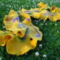 Colored banana " - Wraps & cloaks - felting