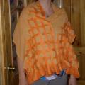 Orange - Wraps & cloaks - felting