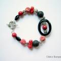 Bracelet " Juoda- Red " - Bracelets - beadwork