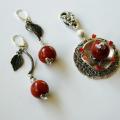 Earrings and pendant " Poppy " - Kits - beadwork