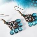 Turquoise - Earrings - beadwork