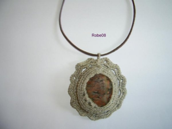 Necklaces " Linen and rock " 2