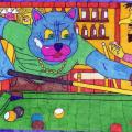 Puss in Boots village billiard - Pictures - drawing
