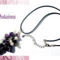 Amethyst cluster - Neck pendants - beadwork