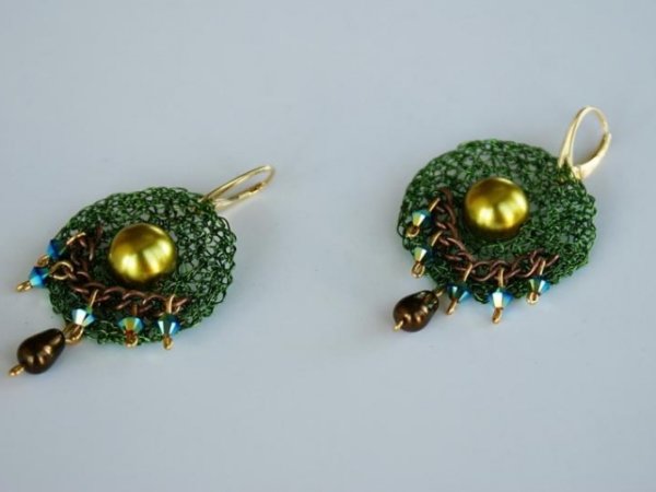 Earrings " Green " - Earrings