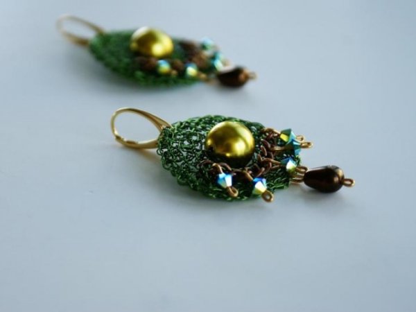Earrings " Green " 2