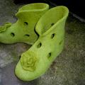 " greenness " - Shoes & slippers - felting