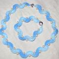 Light blue dimple - Necklace - needlework