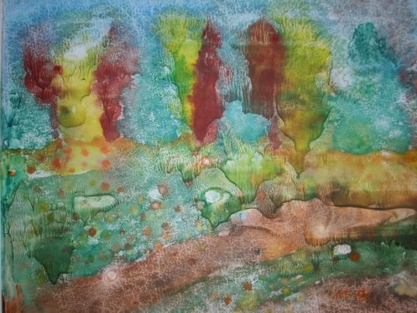 Autumn (monotype) - Watercolor