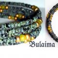Olive in Green bracelet - Bracelets - beadwork