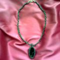 black agate necklace - Necklace - beadwork