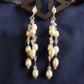 pearl rain - Earrings - beadwork