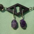 amethyst - Earrings - beadwork