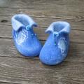Blue tapciukai - Shoes & slippers - felting