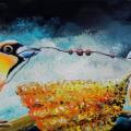 Birds of Sorrow - Acrylic painting - drawing
