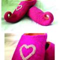 Heart - Shoes & slippers - felting