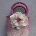 White Flower - Handbags & wallets - felting