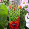 Poppy bouquet - Glassware - making