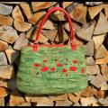 Wild poppies hand bag - Handbags & wallets - felting