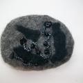 dark brooch - Brooches - felting