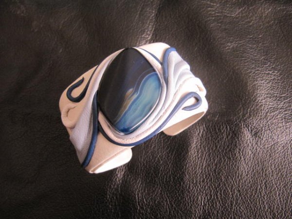 Agate bracelet with AB - 030 2