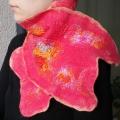 Orange-red - Wraps & cloaks - felting