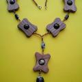 005ver.Agate, jasper, Rodonitas. - Necklace - beadwork