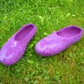 Bright autumn plums - Shoes & slippers - felting